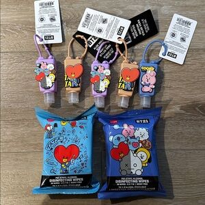 BT21 Hand Sanitizer and Wipes Set